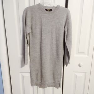 Erdenet Cashmere Gray Sweater Dress Made in Mongolia Size XS
